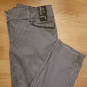 Black and white crop pants